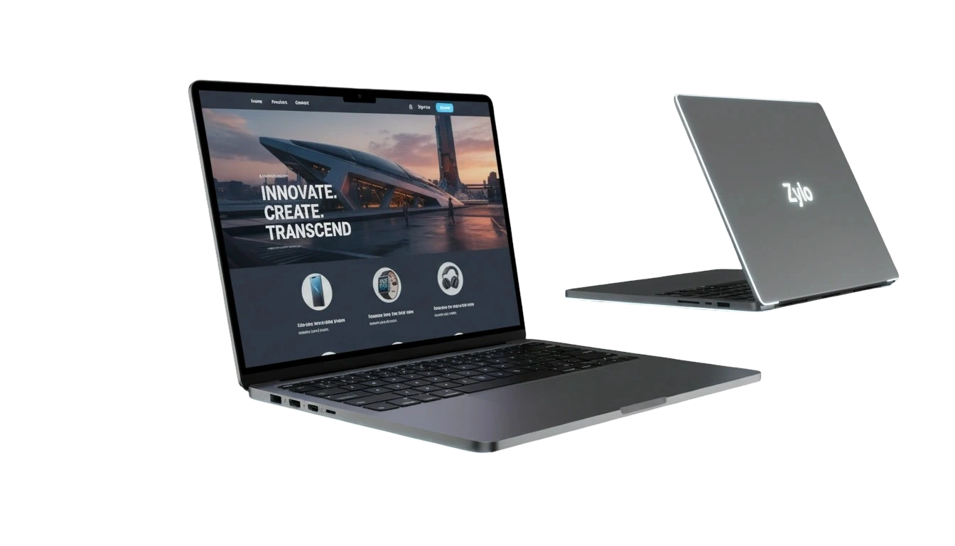 Bespoke web design on laptops